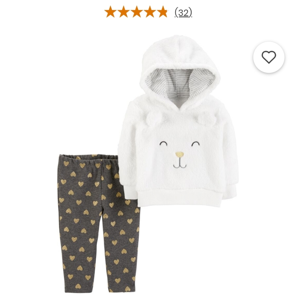 2-Piece Character Hoodie & Heart Pant Set